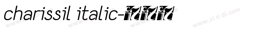 charissil italic字体转换